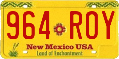 NM license plate 964ROY