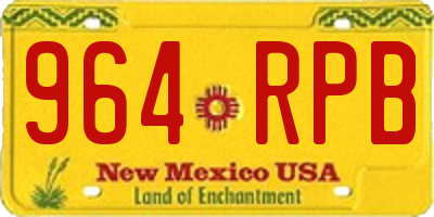 NM license plate 964RPB