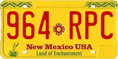 NM license plate 964RPC