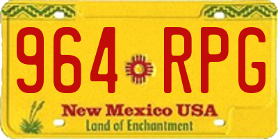 NM license plate 964RPG