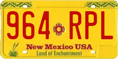 NM license plate 964RPL