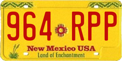 NM license plate 964RPP