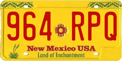 NM license plate 964RPQ