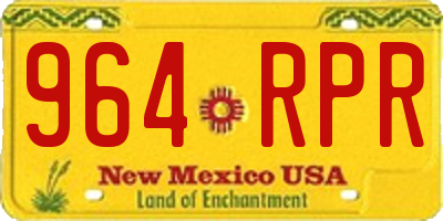 NM license plate 964RPR