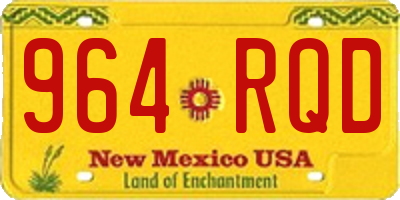 NM license plate 964RQD