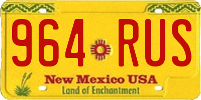 NM license plate 964RUS