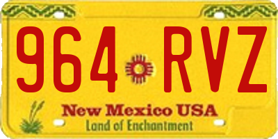 NM license plate 964RVZ