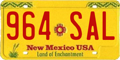 NM license plate 964SAL