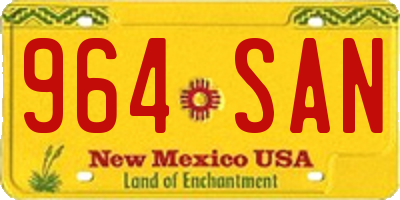 NM license plate 964SAN