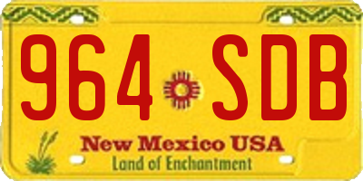 NM license plate 964SDB