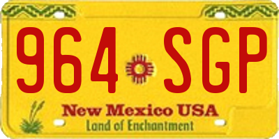 NM license plate 964SGP