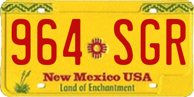NM license plate 964SGR