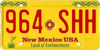 NM license plate 964SHH