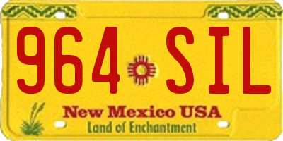 NM license plate 964SIL