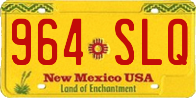NM license plate 964SLQ