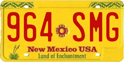 NM license plate 964SMG