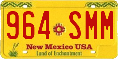 NM license plate 964SMM