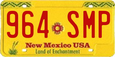 NM license plate 964SMP