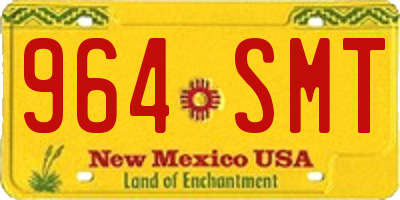 NM license plate 964SMT