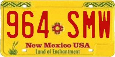 NM license plate 964SMW