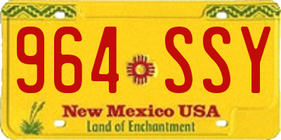 NM license plate 964SSY
