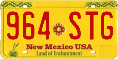 NM license plate 964STG
