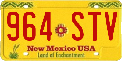 NM license plate 964STV