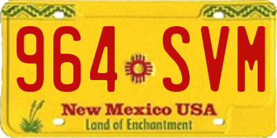 NM license plate 964SVM