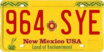 NM license plate 964SYE