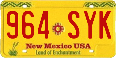 NM license plate 964SYK