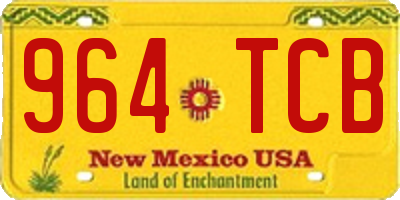 NM license plate 964TCB