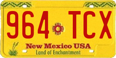 NM license plate 964TCX