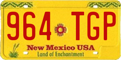 NM license plate 964TGP