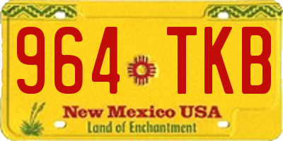 NM license plate 964TKB