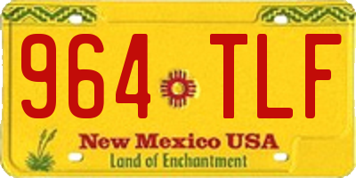 NM license plate 964TLF