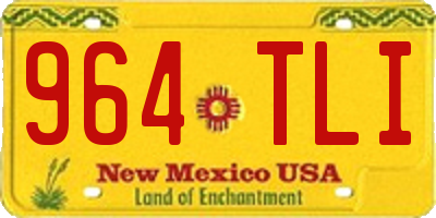 NM license plate 964TLI