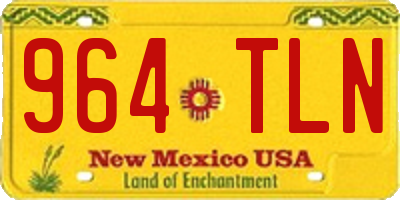 NM license plate 964TLN