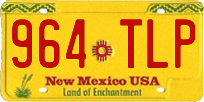 NM license plate 964TLP