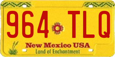 NM license plate 964TLQ