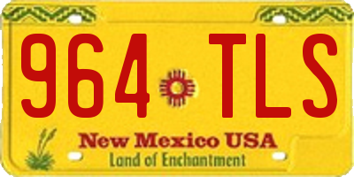 NM license plate 964TLS