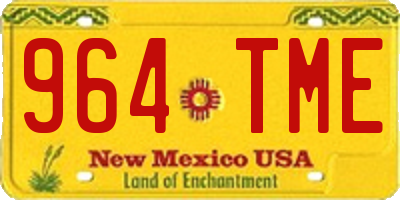 NM license plate 964TME