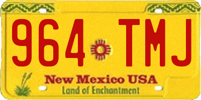 NM license plate 964TMJ