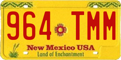 NM license plate 964TMM