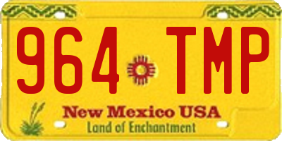 NM license plate 964TMP