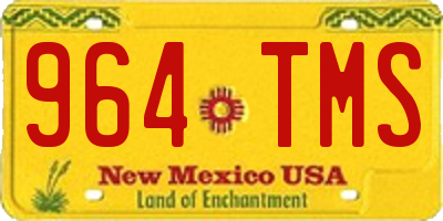 NM license plate 964TMS