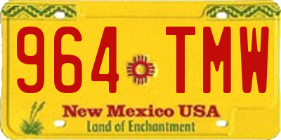 NM license plate 964TMW