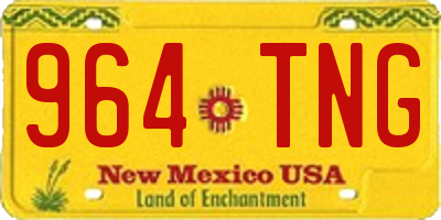 NM license plate 964TNG