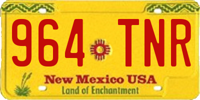 NM license plate 964TNR