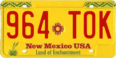 NM license plate 964TOK