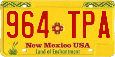 NM license plate 964TPA